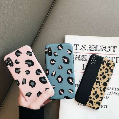 For iPhone12/11 8 XS Plus Pro MAX XR Leopard Print Phone Case Back Cover Shell - Picture 1 of 16