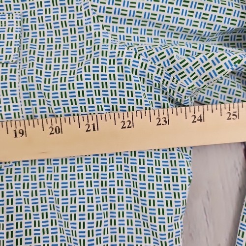 Camicia Wrangler Uomo L Blu Geometrica Perla Scatto Wrancher Western Work Manica Lunga - Foto 9 di 12