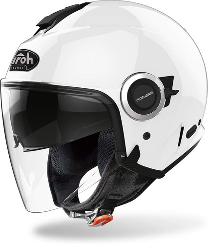 CASCO JET AIROH HELIOS WHITE GLOSS TAGLIA S | eBay