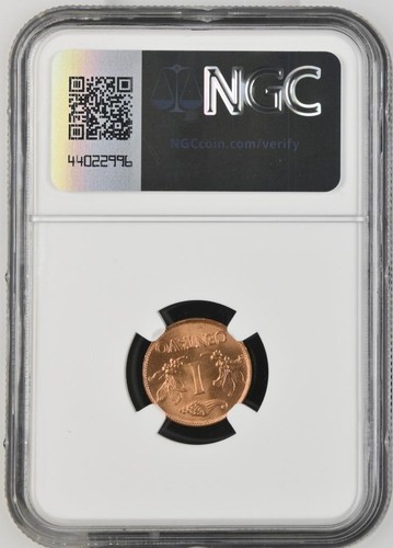 Colombia 1 Centavo 1970 NGC MS 67 RD - Picture 2 of 2