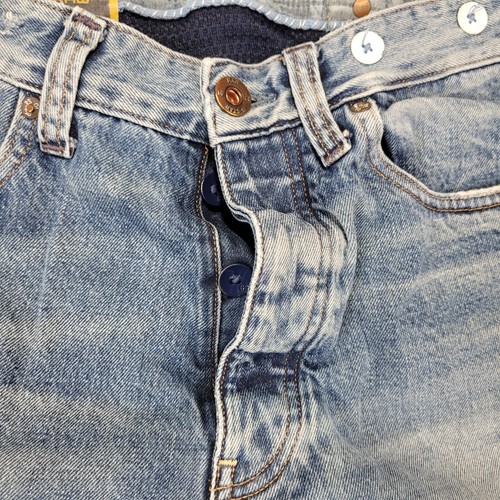 Jeans grezzi Gstar uomo 33X32 blu gamba dritta streetwear denim invecchiato - Foto 8 di 18