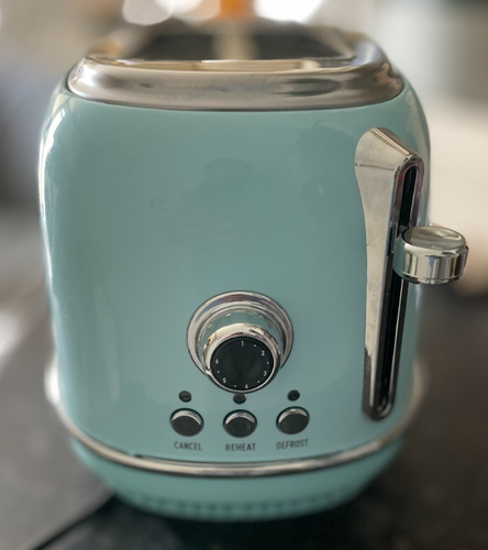 Russell Hobbs Eden Pistachio 2 Slice Toaster Pistachio Green Textured Design - Picture 4 of 5