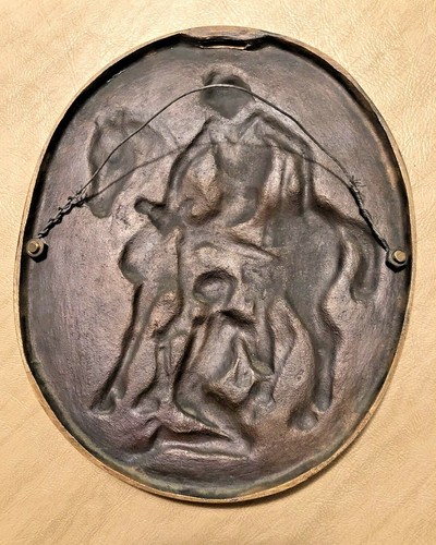 Saint Martin, Chivalry, Patron of France, Theodor Georgii, 1949 Bronze Plaque - Picture 8 of 12
