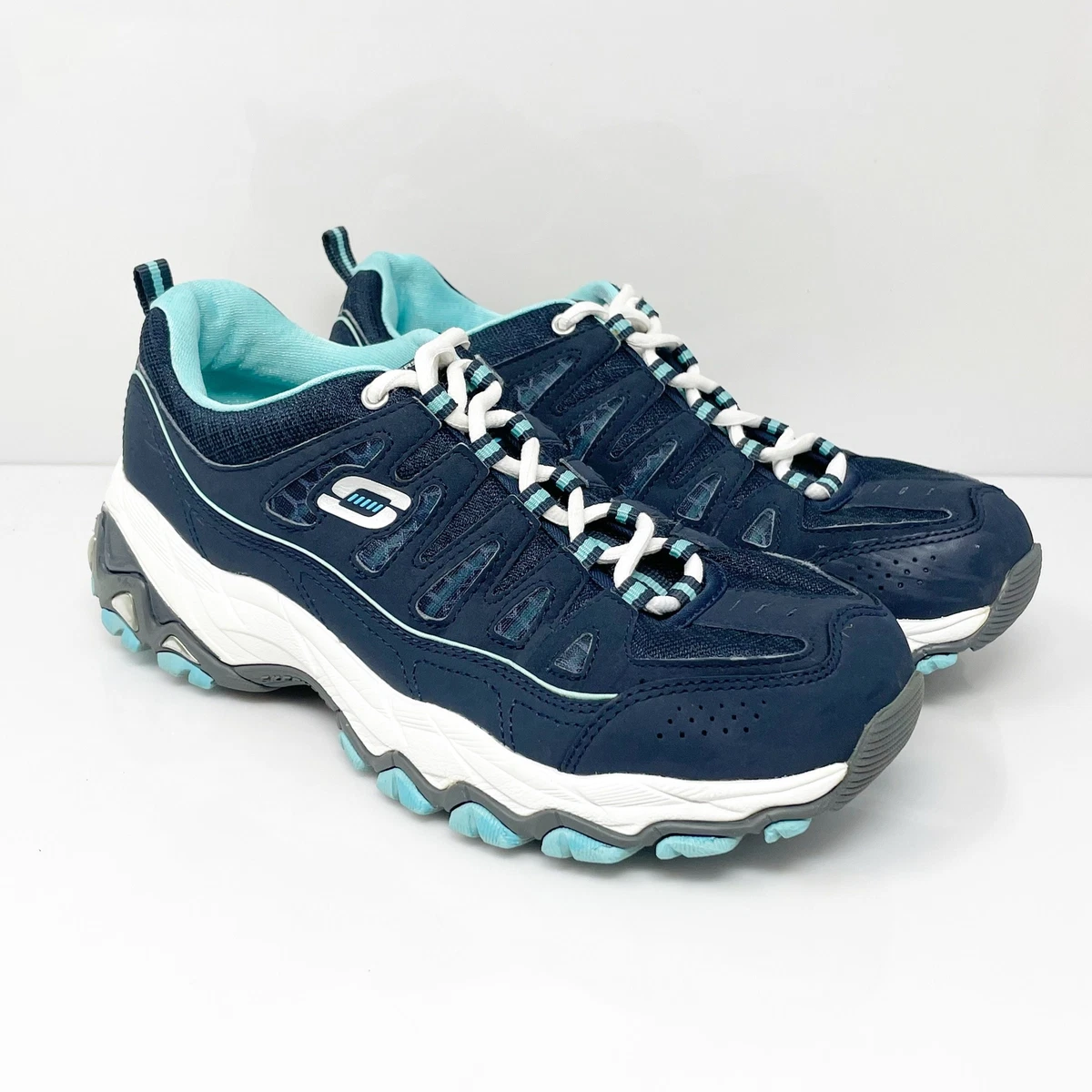 Navy blue 2025 skechers tennis shoes