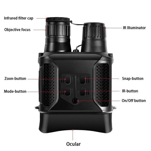 Infrared Digital Binoculars Night Vision NV400B with 8G Photo Video Recording - Picture 3 of 9