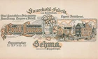 Advertising Card - Sauerkohl Factory Böttcherei Emil Lucas - Sehma Erzgebirge - around 1900