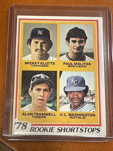 1978 Topps #707 Rookie Shortsstops Paul Molitor Alan Trammell ROOKIE RC VGEX-EX