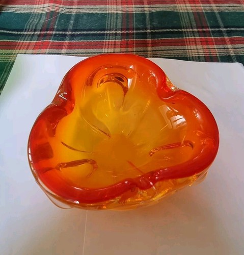 Murano Glas Aschenbecher Ascher Sommerso 60s 70s Design - Picture 9 of 11