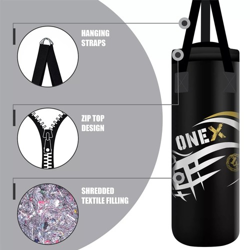 Punch Bag with Boxing Gloves 4oz & Wall Bracket Junior Boxing Training Kit - Picture 5 of 19