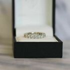 Created Diamond Wedding Anniversary Band Ring 14K White Gold Plated 1.20Ct Lab