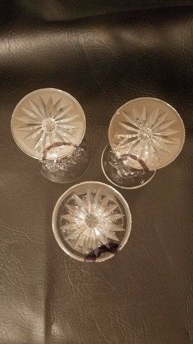 Lot Of 3 Waterford Irish Crystal Clarets Wine Glass Lismore Pattern 5 7/8 " Tall - Picture 5 of 6