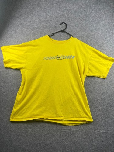 Nike Mens T Shirt Size XL Yellow Graphic Print Short Sleeve Crew Neck Australia - Picture 1 of 7