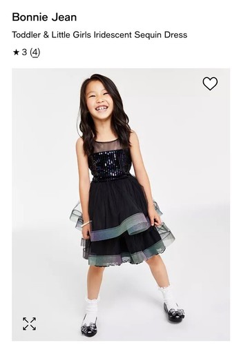 Bonnie Jean schillerndes Paillettenkleid kleines Mädchen 6X - Bild 1 von 12