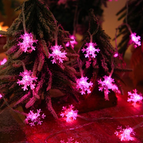 LED Christmas String Fairy Lights Ball Snowflake Star Xmas Party Wedding Lights - Picture 30 of 83