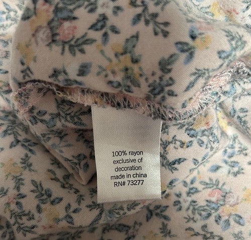 Mudd Women’s Size L Pink Floral Baby Doll Top - Picture 3 of 5