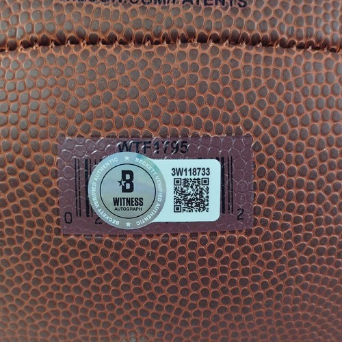 Tre Tucker Signed Wilson NFL Football Las Vegas Raiders BAS Witness COA Proof - Picture 3 of 9