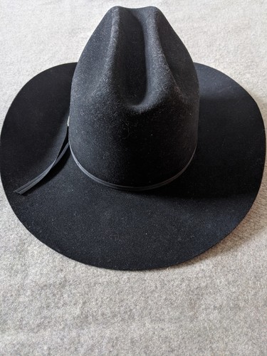 Eddy Bros. Western Cowboy Wool Hat WLP 5923 Black 7 1/8 57 Made In USA