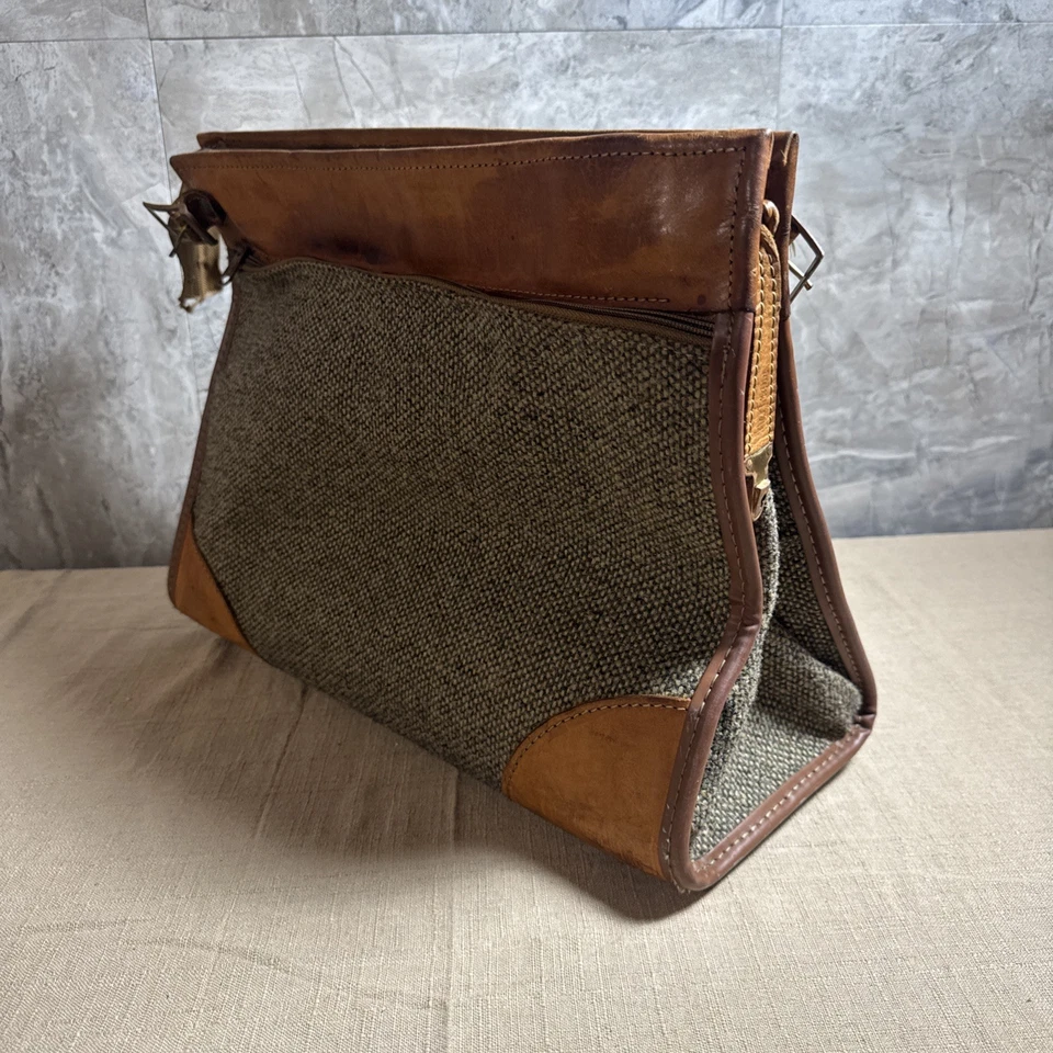 Bolso de Noche Hartman Vintage 17" pulgadas Tweed y Cuero Fin de Semana - Equipaje Foto 4 de 4