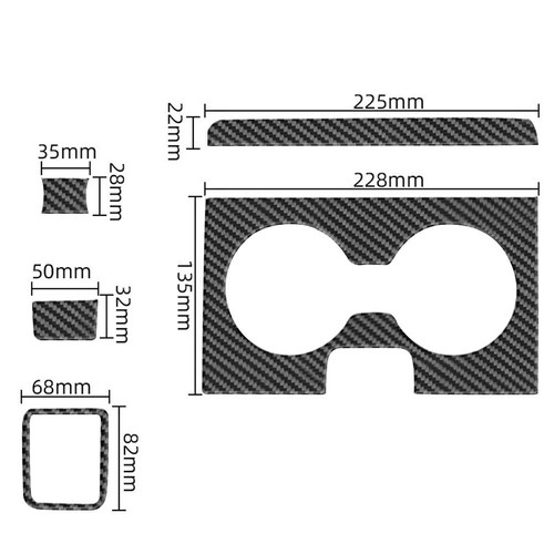 Carbon Fiber Rear Seat Armrest Cup Holder Cover Trim For Mazda CX-9 2010-2015 - Picture 5 of 12