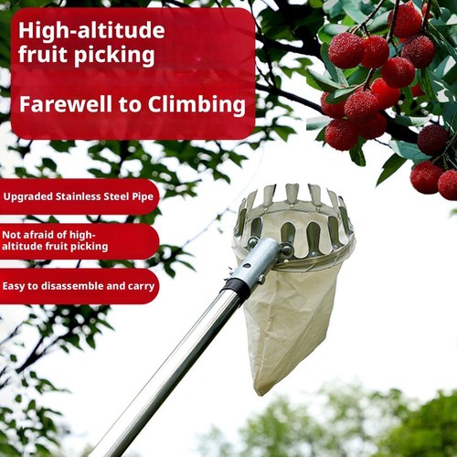 High Altitude Fruit Picker Stainless Steel Telescopic Pole Positioning Pick GX - Picture 10 of 23
