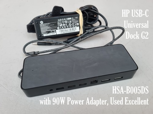 HP USB-C Universal Dock G2 HSA-B005DS con Adattatore di Alimentazione 90W - Usato Ottimo - Foto 1 di 24