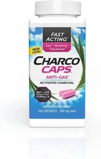 SM CharcoCaps Anti-Gas Formula Dietary Supplement 100 Capsules