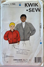 Kwik Sew Pattern 1788 Boys Cardigan Sweatshirt Jacket Size 8 10 12 14 UNCUT 1988