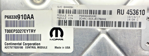 2018-19 Chrysler Pacifica 3.6L ECM Engine Computer Control Module PCM 68330910AA - Bild 7 von 7
