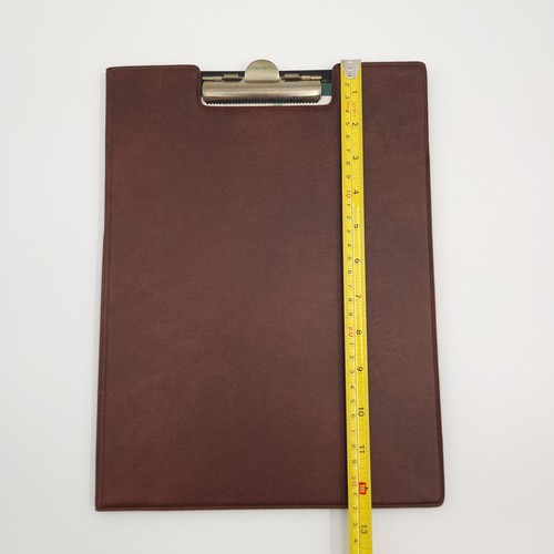 Vintage Land of Lincoln Clipboard Binder Pocket Savings Loans Brown Portfolio - Picture 7 of 8