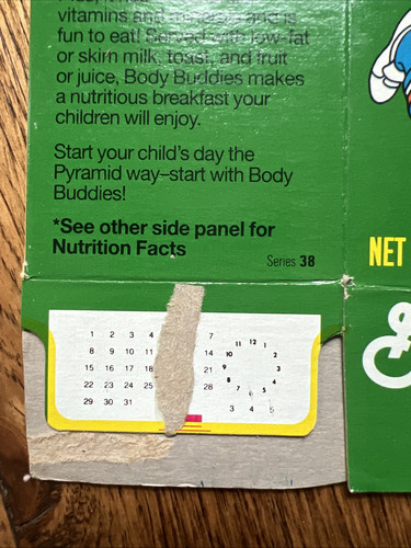 1995 General Mills Body Buddies cereal box - Series 38 - Color!! Art - Picture 2 of 5