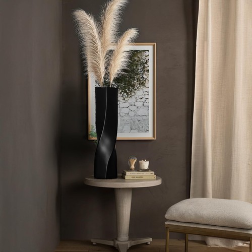 Tall Vase On Floor, 16.34" Twisted Geometric Flower Vase for Home, Living Roo... - Picture 5 of 7