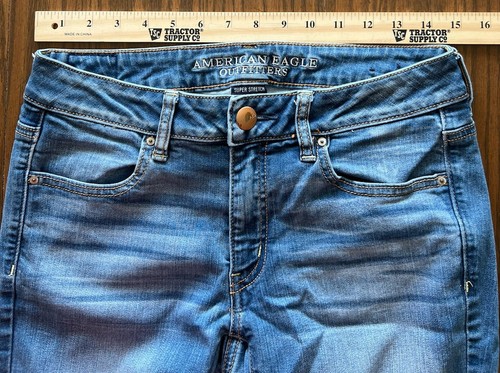 American Eagle Jeans Womens 6R Jegging Super Stretch Ankle Blue Denim 30x26 - Picture 11 of 13