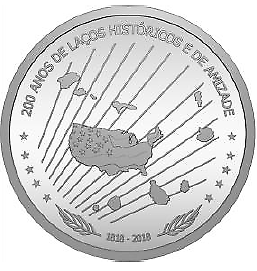 Cap-Vert, 200 CVE, 2019, 200 ans d'amitié Cap-Vert et États-Unis, Silver Proof - Bild 4 von 5