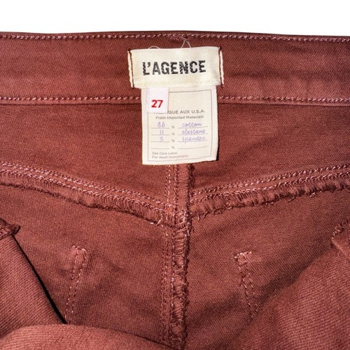 L'AGENCE Ruth High Rise Straight Coated Jeans raw hem in dark cinnamon Gr. 27 - Bild 5 von 13