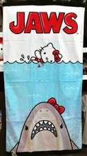 Universal Studios Hollywood Jaws Hello Kitty Beach Towel Movie Poster 30" x 60"
