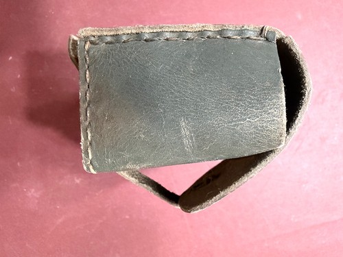 WWII Era Italian Army Dual Leather Ammo Pouch for M38 or M91 Carcano Rifle - Picture 7 of 10
