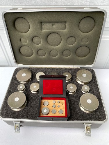 Rice Lake vintage Metric Weighing System Stainless Steel Weights 21 wt set Case - Picture 3 of 11