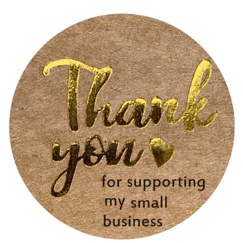 500Pcs 1-1/2" Thank You Stickers Thank You For Supporting Small Business Labels - Picture 103 of 154