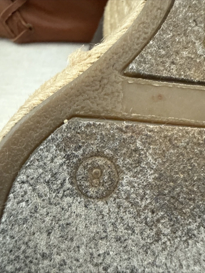 Винтаж? Banana Republic серо-коричневый холст / веревки Espadrille скольжения на танкетке размер 8 - Изображение 4 из 4