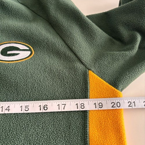 NFL Green Bay Packers Quarter Zip Fleece Pullover Sweatshirt YOUTH Large 14/16 - Picture 9 of 10