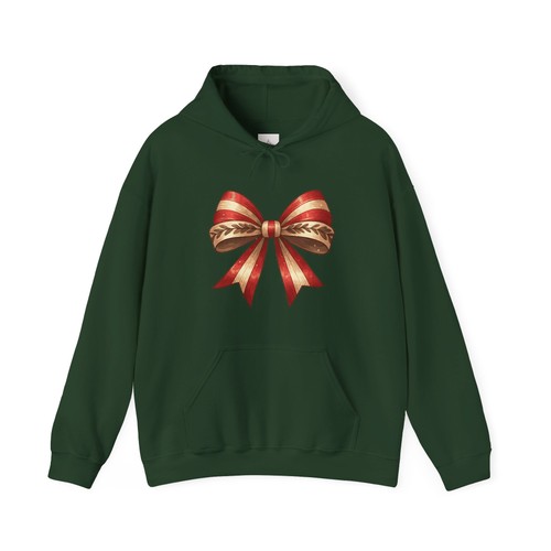 Festive Bow Hoodie, Christmas Sweatshirt, Holiday Gift, Unisex Pullover, [...] - Bild 15 von 25