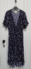 New Boho Floral Ruffle Faux Wrap Style Dress Medium Vici Collection Autumn Fall