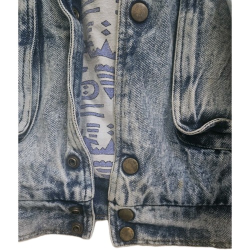 Land Rover Vintage Stone Wash Jeansjacke mit Leder Größe L - Bild 8 von 9