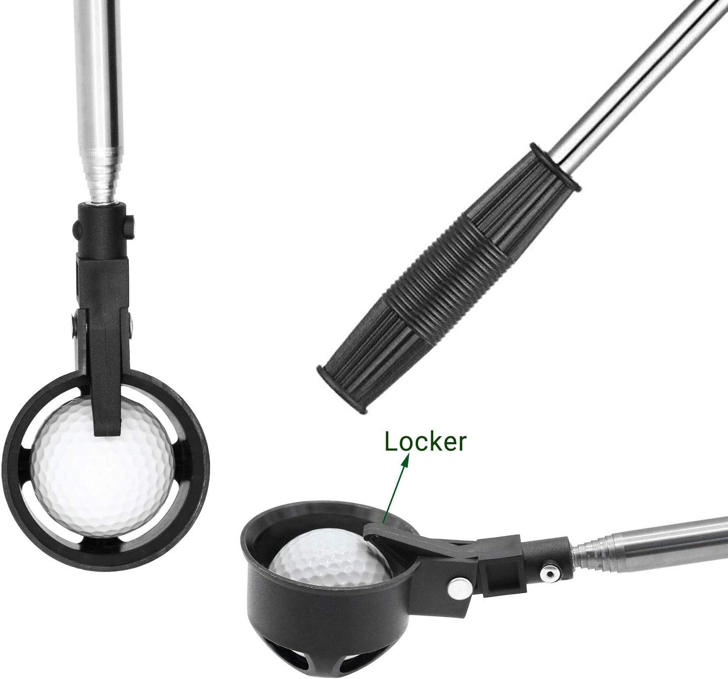 Golfball Retriever,Teleskop, Wasser, Edelstahl, Sammler, Putter-Grabber, 1,83m