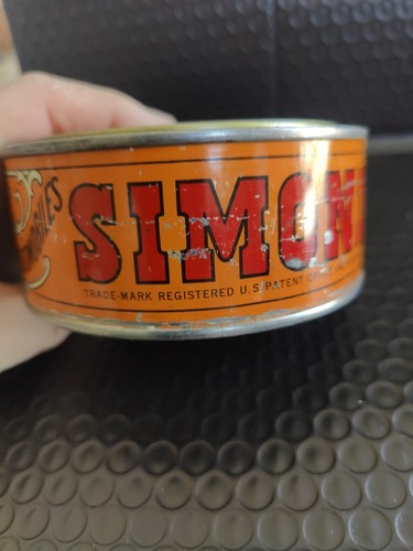 Vintage Furniture Automobile Wax Litho Tin Can Simoniz Paste # read - Picture 6 of 17