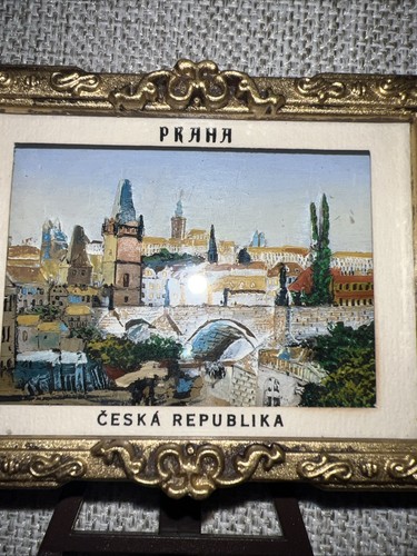 "Praha Ceska Republika imagen 3D marco sobre soporte miniatura 2,5"" X 3,5""" - Imagen 4 de 4