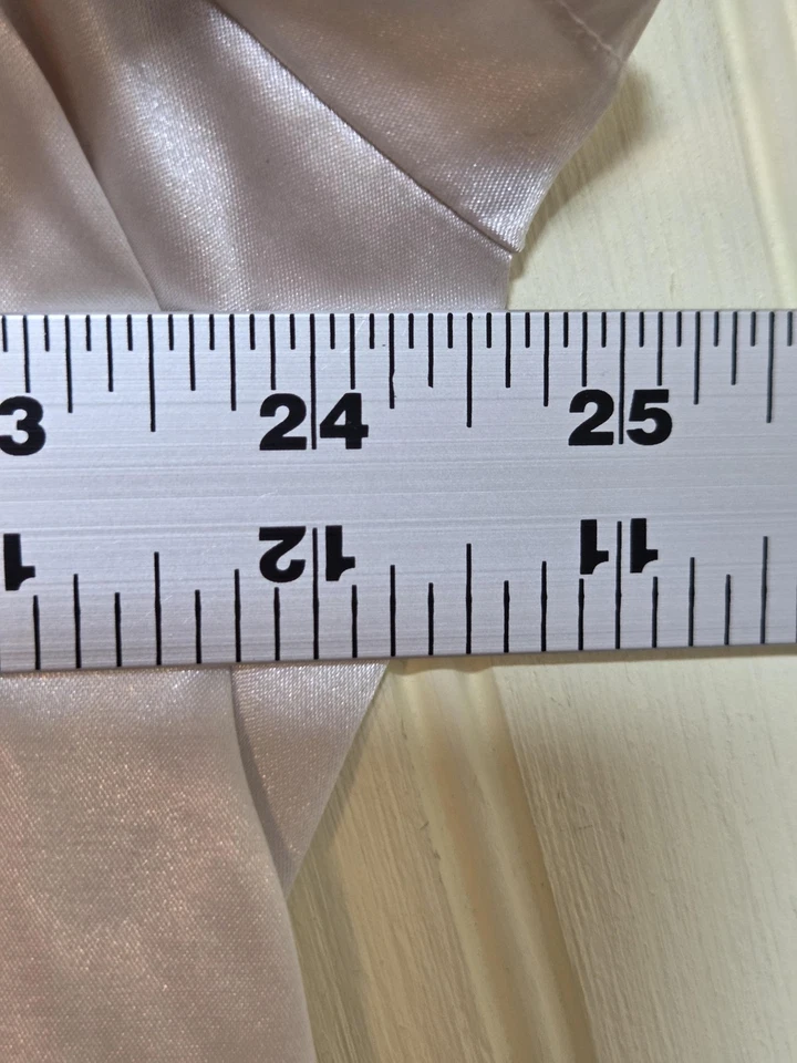 Cato Shirt Womens 2XL Ivory Satin Button Front Short Sleeve Ruched Blouse Top - Image 4 of 4