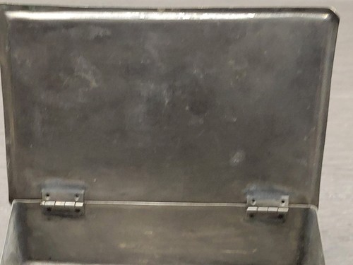 Argento antico vintage Made in Italy S55? Peltro? Portagioie portagioie decorato - Foto 13 di 24
