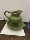 VINTAGE: HULL POTTERY F91/F92 PITCHER & DRIP PLATE SET