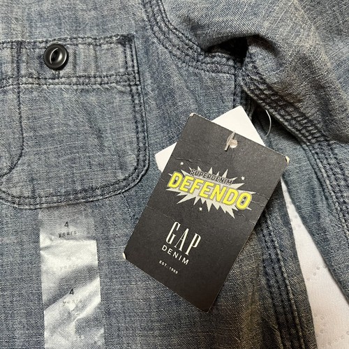 NWT Gap Lined Denim Shirt Shacked Size 4 - Picture 4 of 9